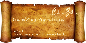 Csanády Zseraldina névjegykártya